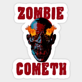Halloween Zombie Cometh Sticker